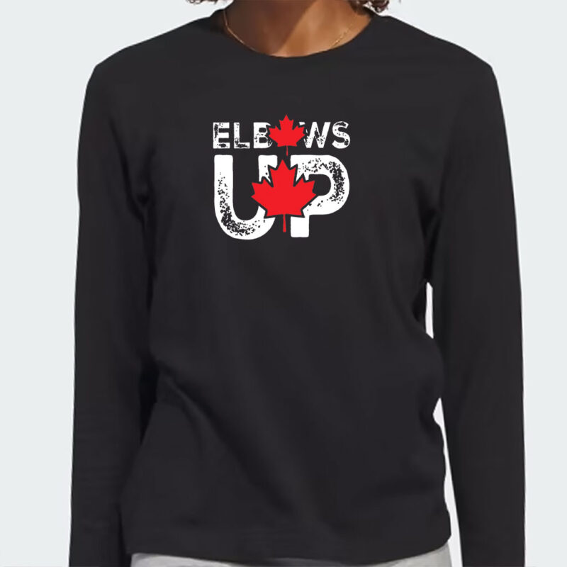 2025 Elbows Up Shirt, True North Strong and Free, Canadian Hockey,Proud Canadian Shirt