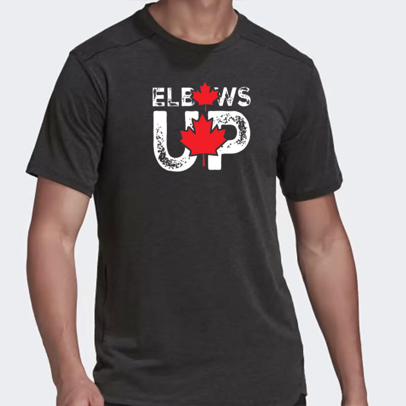 2025 Elbows Up Shirt, True North Strong and Free, Canadian Hockey,Proud Canadian Shirt