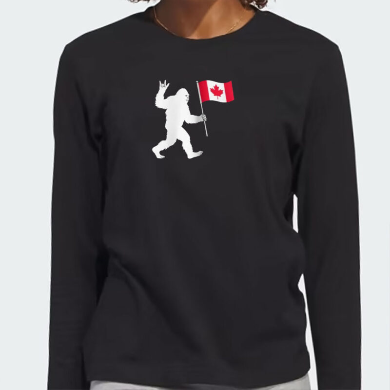 Bigfoot Canadian Pride T-Shirt, Elbows up shirt