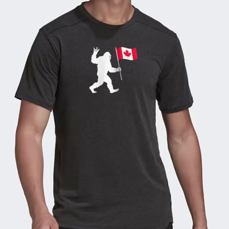Bigfoot Canadian Pride T-Shirt, Elbows up shirt