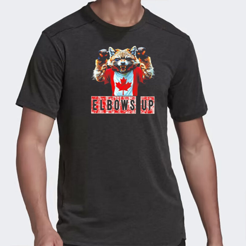 Canada Elbows Up Angry Wolverine Canadian Proud Graphic shirt