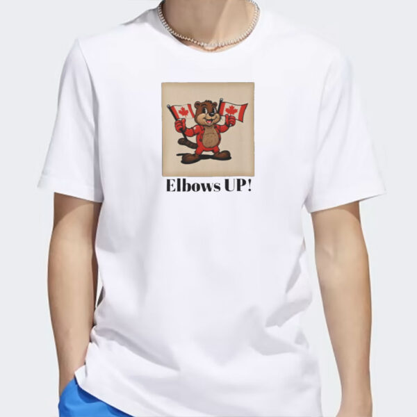 Canada Elbows Up T-Shirt, Canadian Pride Tee, Maple Leaf Shirt, Eh Shirt