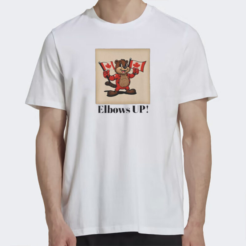 Canada Elbows Up T-Shirt, Canadian Pride Tee, Maple Leaf Shirt, Eh Shirt