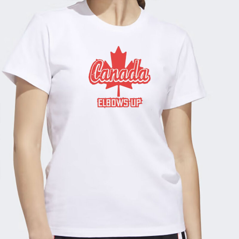Canada Elbows Up Womens retro Tee - Canadian Retro Shirt