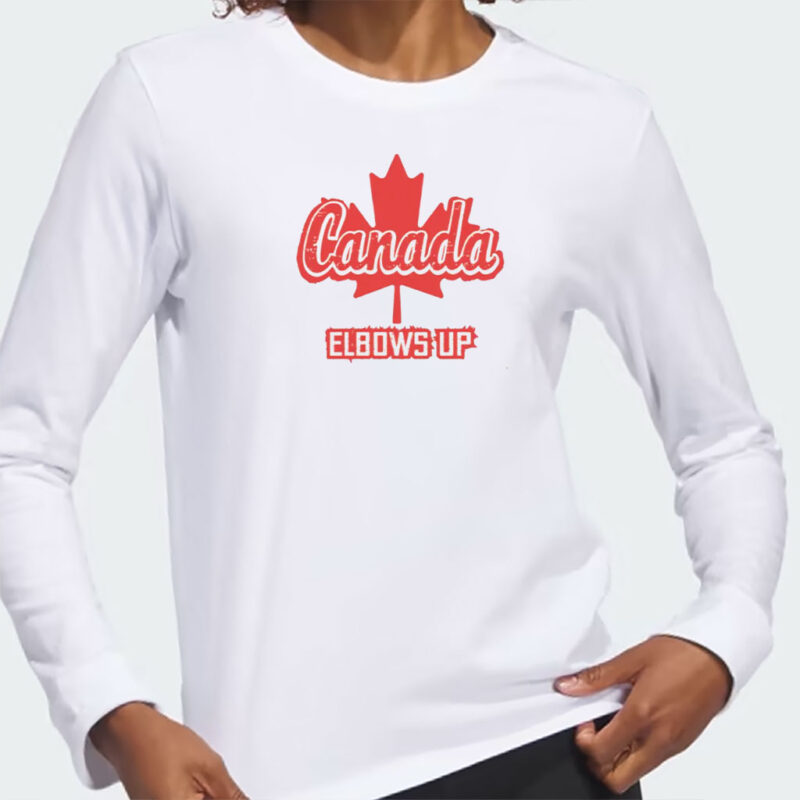 Canada Elbows Up Womens retro Tee - Canadian Retro Shirt