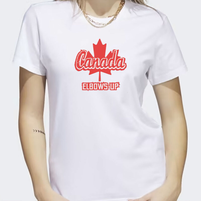 Canada Elbows Up Womens retro Tee - Canadian Retro Shirt