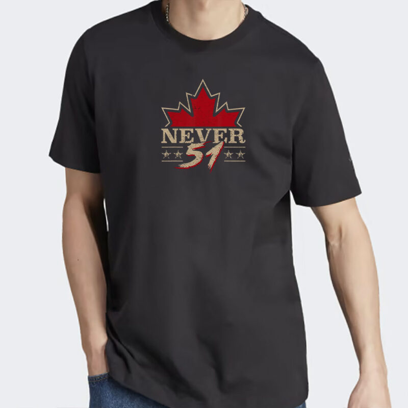 Canada Never 51 State CANADA Never 51St Baseball Shirt