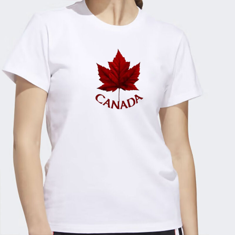 Canada Print Versatile Crew Neck Short Sleeve Shirt
