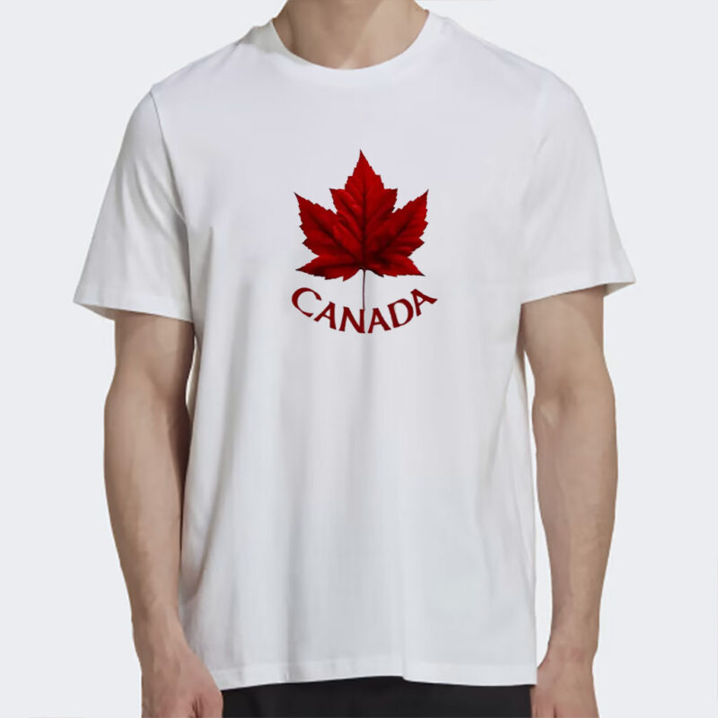 Canada Print Versatile Crew Neck Short Sleeve Shirt