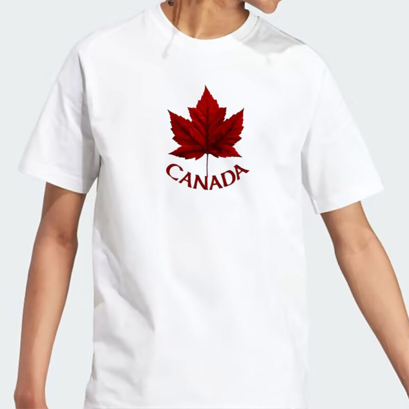Canada Print Versatile Crew Neck Short Sleeve Shirt