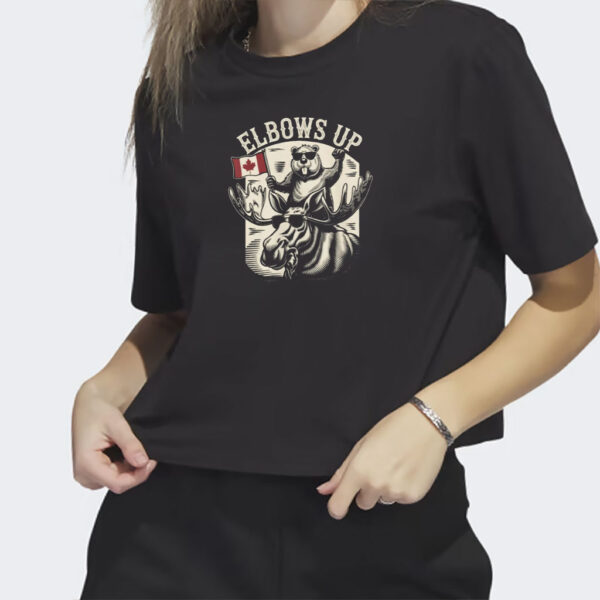 Canada T-shirt, Elbows Up Canada Lovers Beaver And Moose Proud Canadian T-shirt