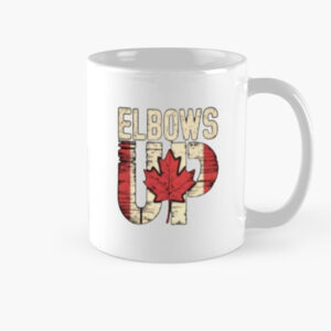 Canadian Hockey Culture Proud Canadian Elbows Up Mug