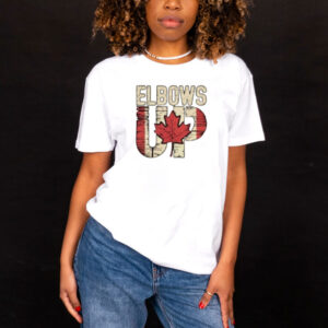 Canadian Hockey Culture Proud Canadian Elbows Up T-Shirt