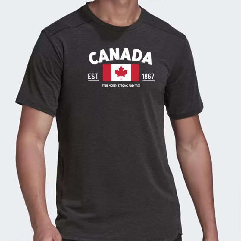 Canadian Pride Unisex Softstyle T-Shirt, Elbows Up Canada Shirt