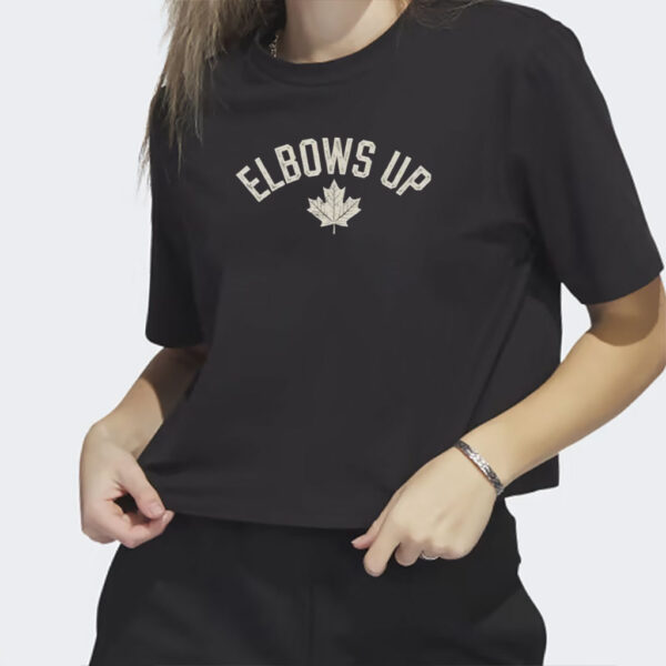 Distressed Elbows Up Maple Leaf Shirt