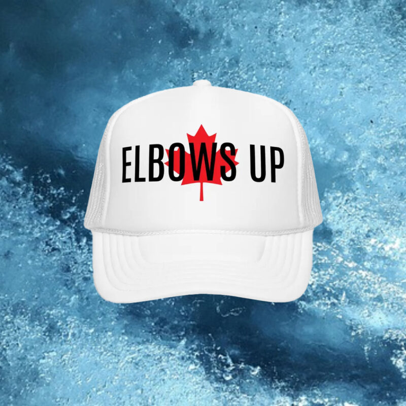ELBOWS UP CANADA, Canada Proud Hockey Quote Patriotic Hat