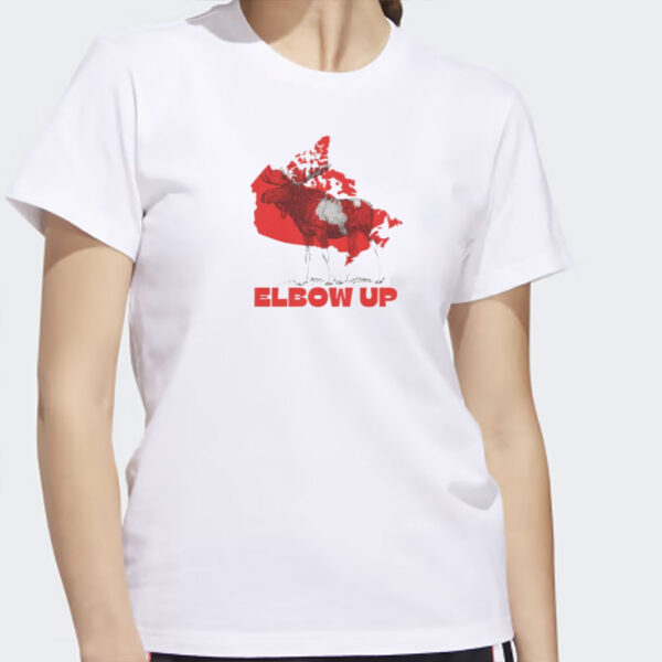 Elbow Up Moose Graphic T-Shirt, Canada Pride Shirt, Unisex Softstyle Tee, Casual Wear, Gift for Outdoors Lovers Shirt