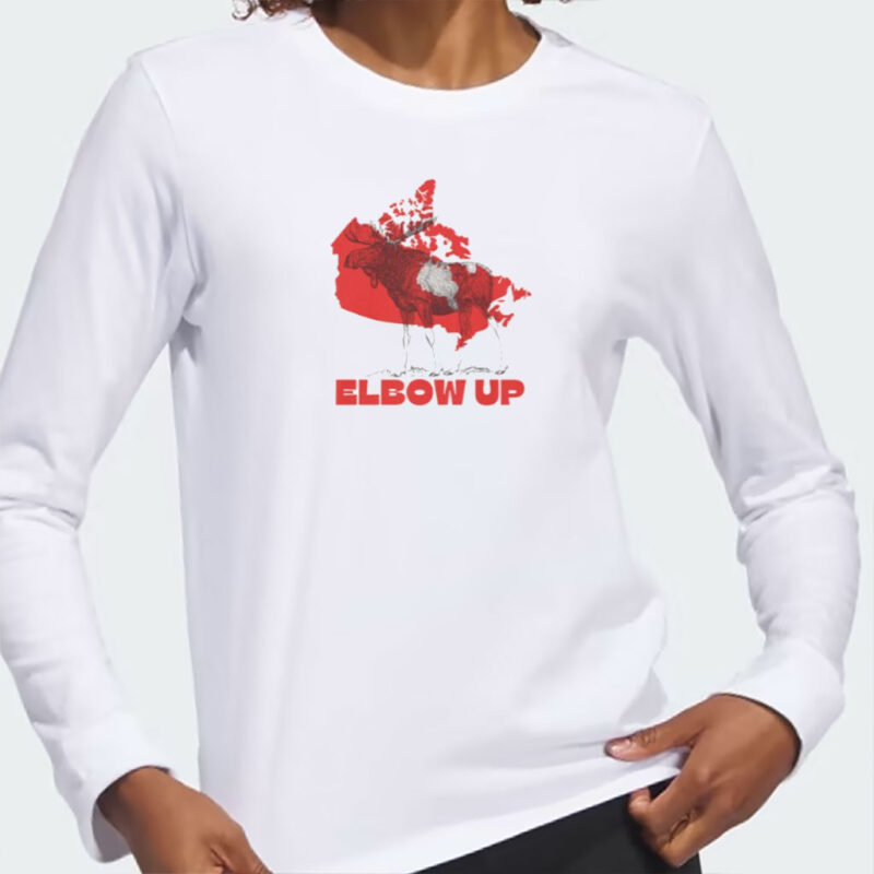 Elbow Up Moose Graphic T-Shirt, Canada Pride Shirt, Unisex Softstyle Tee, Casual Wear, Gift for Outdoors Lovers Shirt