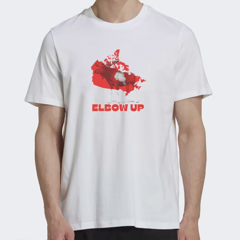 Elbow Up Moose Graphic T-Shirt, Canada Pride Shirt, Unisex Softstyle Tee, Casual Wear, Gift for Outdoors Lovers Shirt