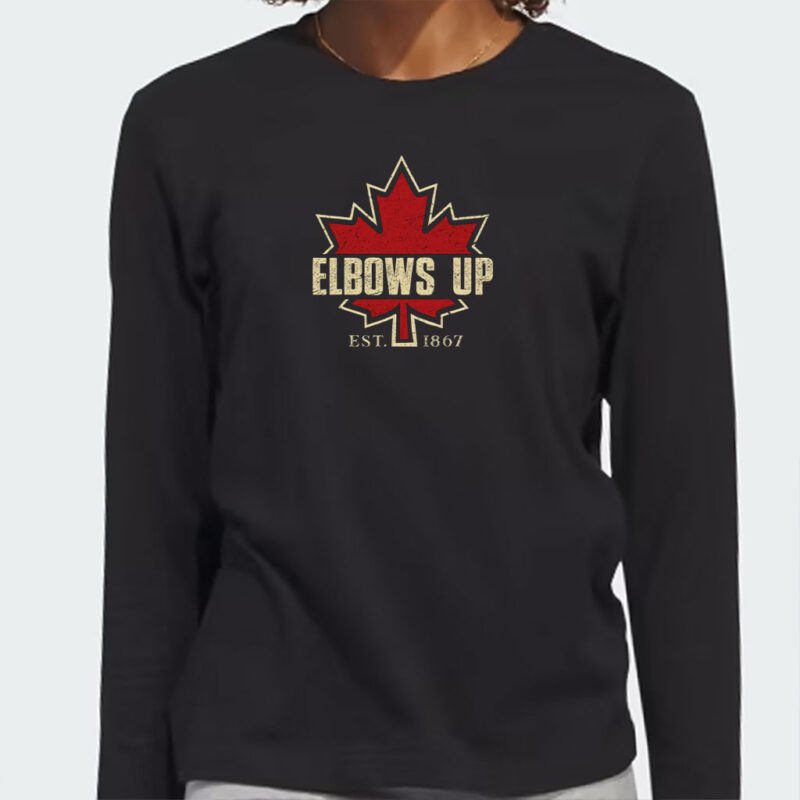 Elbows Up 2025 Shirts, True North Strong and Free, Canadian Hockey Culture, Proud Canadian Shirt