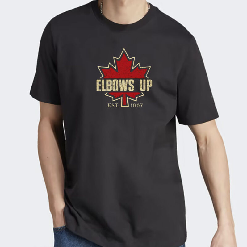 Elbows Up 2025 Shirts, True North Strong and Free, Canadian Hockey Culture, Proud Canadian Shirt