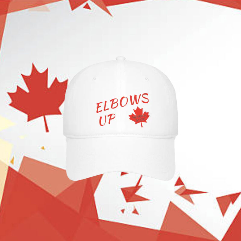 Elbows Up Baseball Cap, Canadian Pride Hat, Never a State, Elbows Up Embroidered Hat