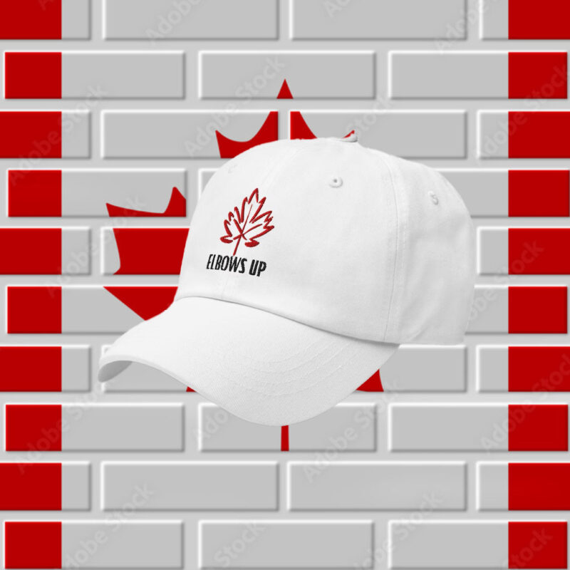 Elbows Up Baseball Hat, Canadian Pride Dad Hat, Maple Leaf Cap