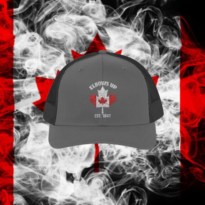 Elbows Up Canada Cap, Maple Leaf Canada Embroidered Hat, Gift For Canadians, Strong And Free Canadian Classic Cap