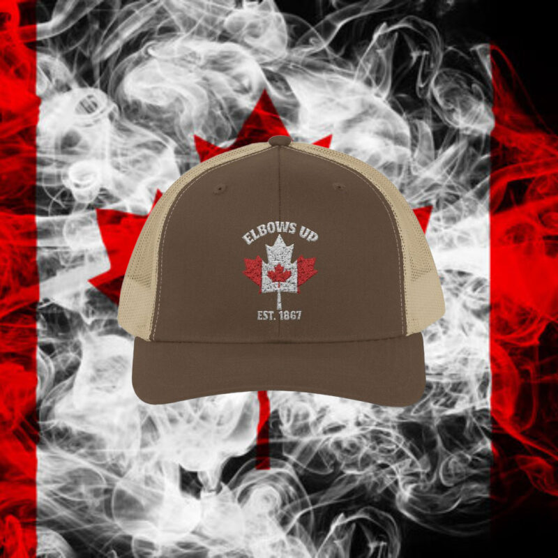 Elbows Up Canada Cap, Maple Leaf Canada Embroidered Hat, Gift For Canadians, Strong And Free Canadian Classic Cap