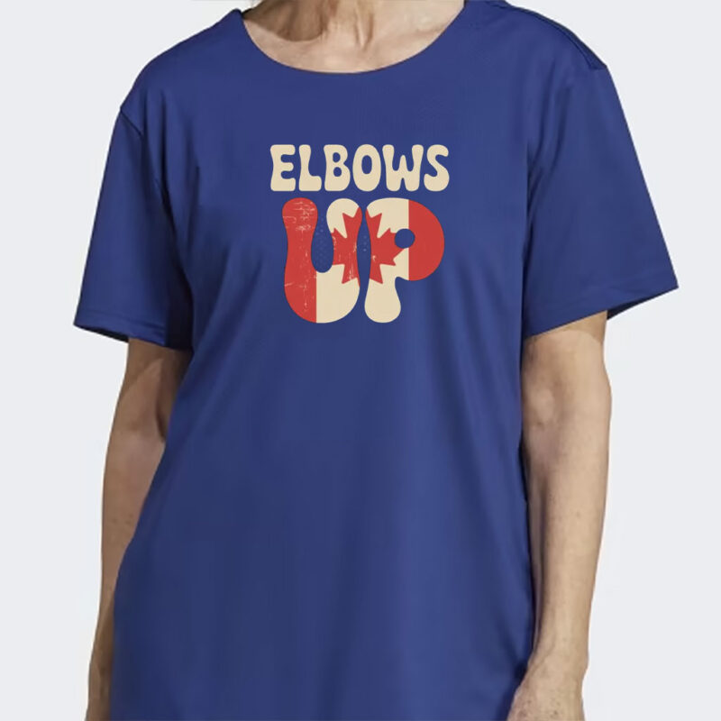 Elbows Up Canada Flag T-shirt, Funny Political Shirt