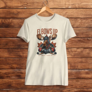 Elbows Up Canada Moose Hockey T-Shirt