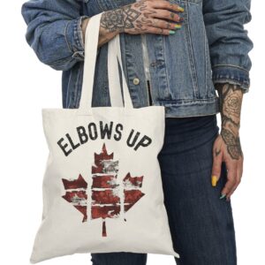 Elbows Up Canada Natural Tote Bag