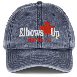 Elbows Up Canada Never 51 Vintage Cap