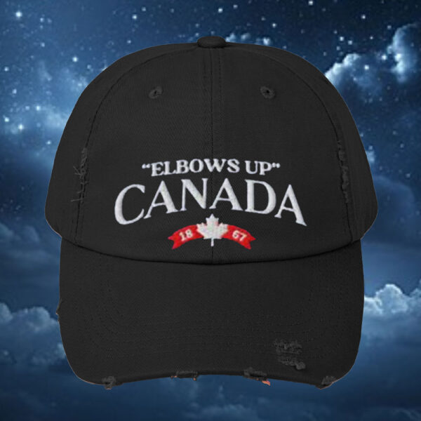 Elbows Up Canada Print Hat.