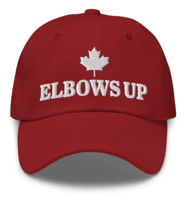 Elbows Up Canada Red Dad Hat