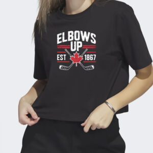 Elbows Up Canada Shirt, Canadian Pride T-Shirt,Gift for Canadians,ELBOWS UP EST 1867 Shirts