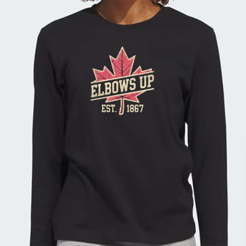 Elbows Up Canada T-Shirt, True North Strong and Free, Canadian Hockey Culture, Unisex Shirt