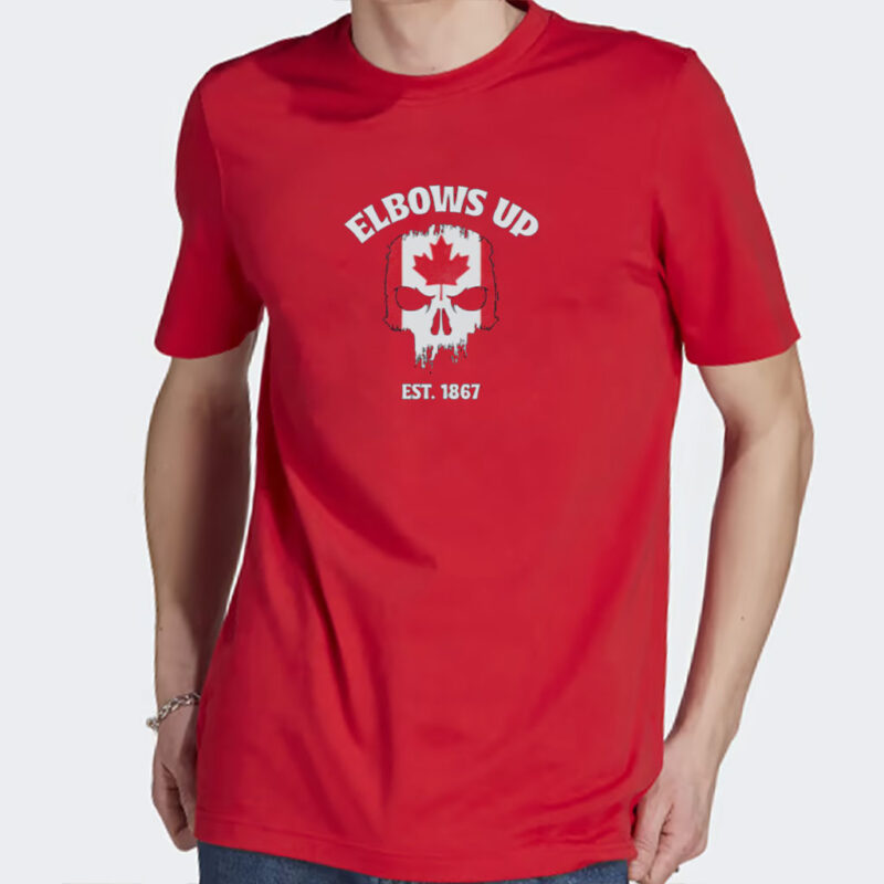 Elbows Up Canada T-Shirt, Unisex Never 51 Tee, Canadian Pride Shirt, Patriotic Shirt