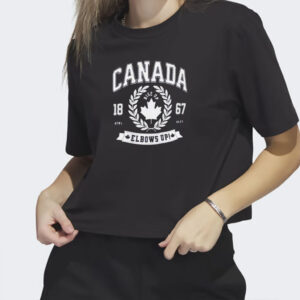 Elbows Up Canada TShirt, Unisex 1867 Champion Style Maple Leaf Shirt