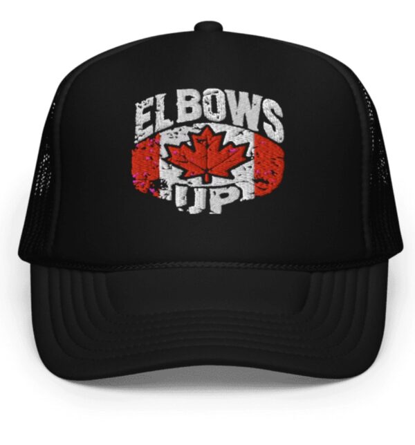 Elbows Up Canada Trucker Hat Vintage Distressed Canadian Pride Hat