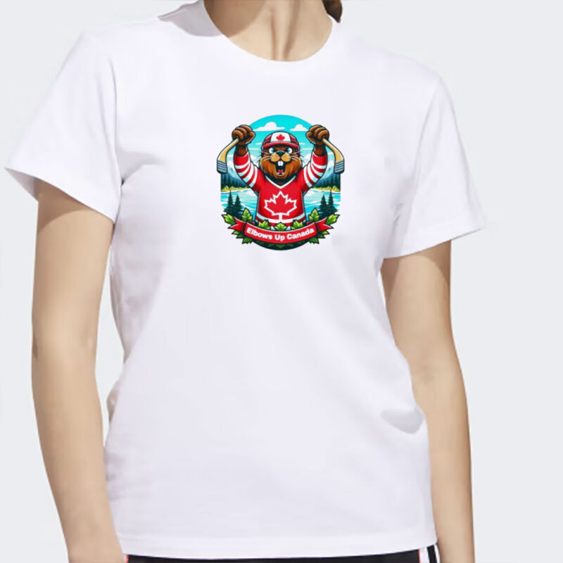 Elbows Up Canada beaver mascot shirt