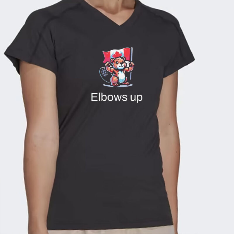 Elbows Up Canadian Pride Beaver Graphic Slim Fit shirt