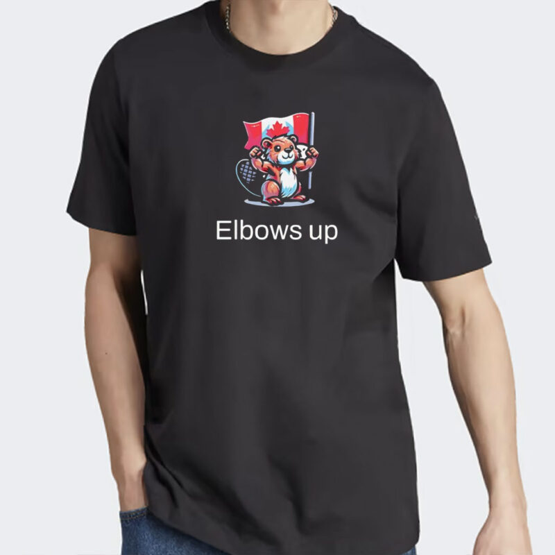 Elbows Up Canadian Pride Beaver Graphic Slim Fit shirt
