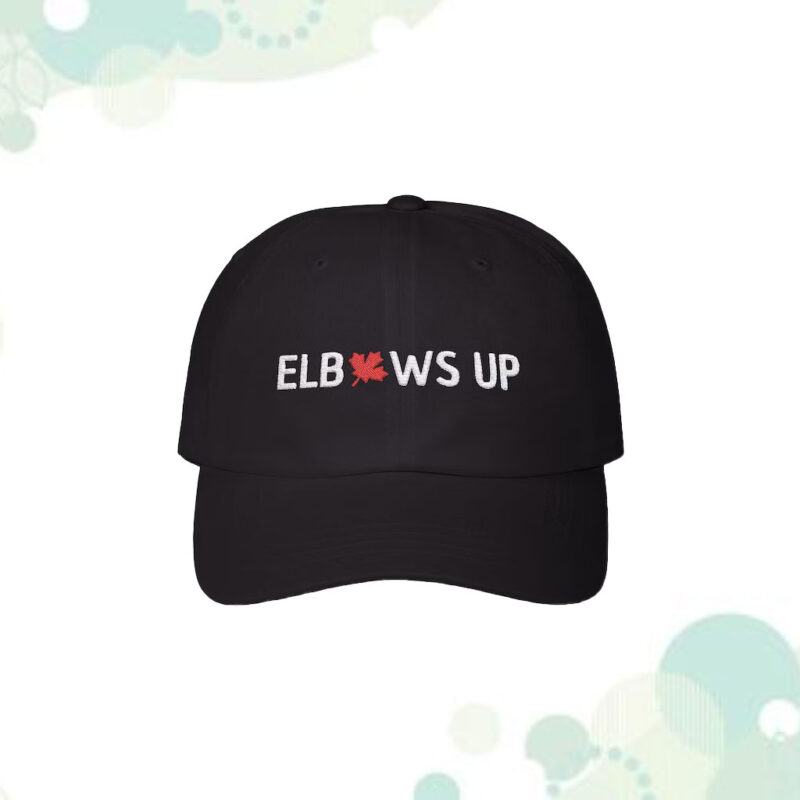 Elbows Up Hat, Canada Classic Dad Cap, Maple Leaf Embroidered Hat