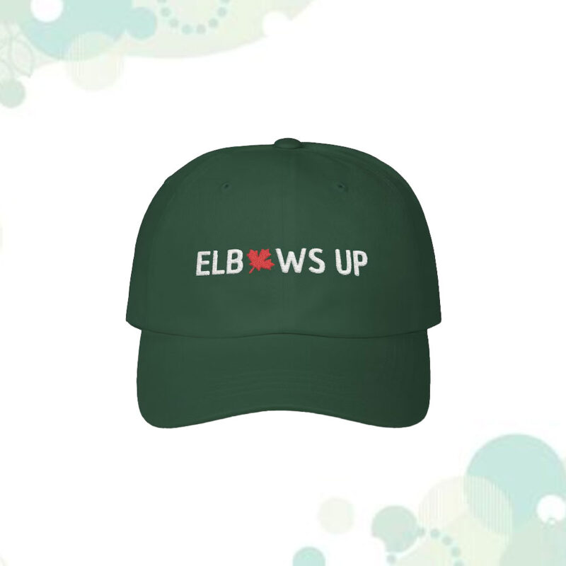 Elbows Up Hat, Canada Classic Dad Cap, Maple Leaf Embroidered Hat