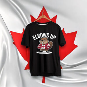 Elbows Up Hockey Beaver T-Shirt