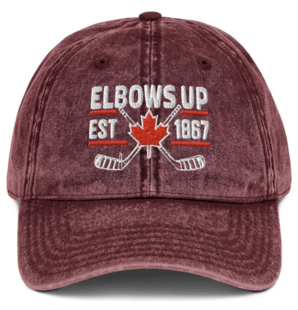Elbows Up Hockey Canada Vintage Cap