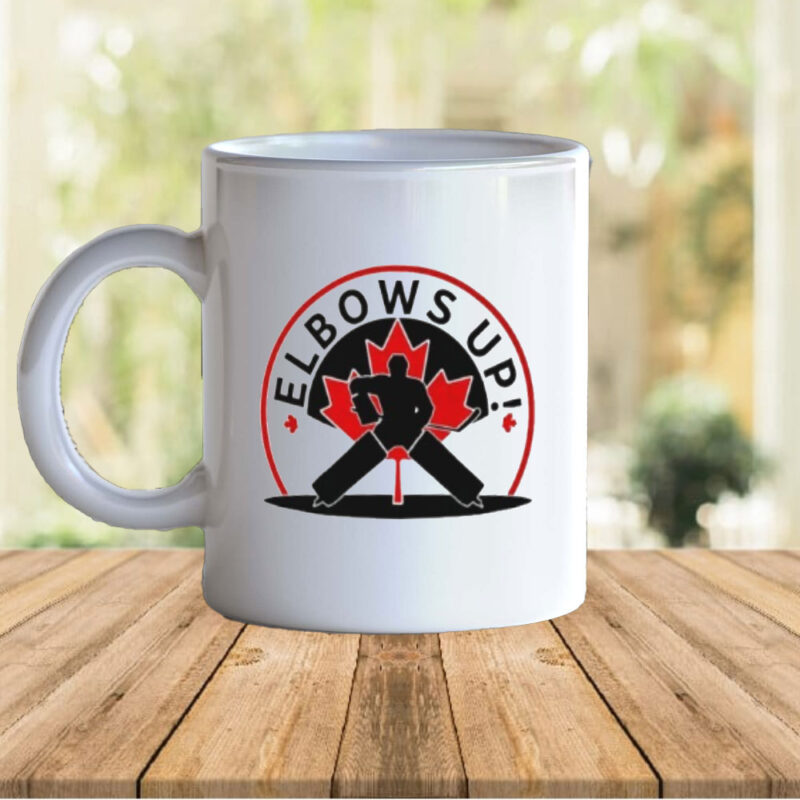 Elbows Up Hockey Maple leaf Canada Strong Mug