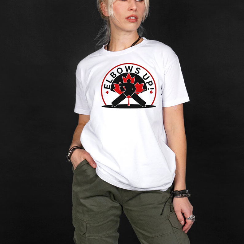 Elbows Up Hockey Maple leaf Canada Strong shirt
