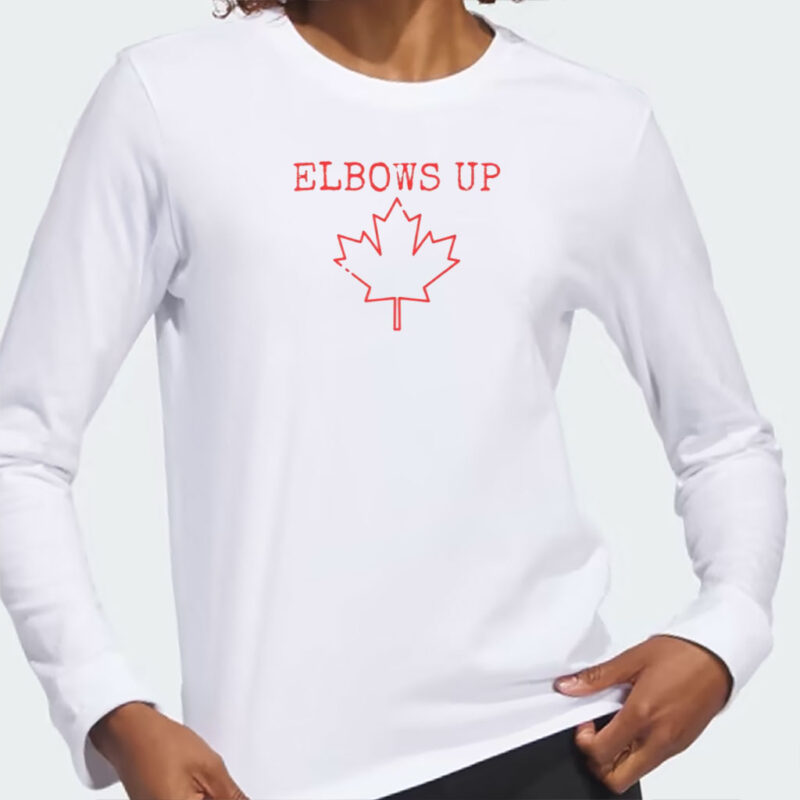 Elbows Up Shirt Canada Shirt Maple Leaf Shirt Anti Trump Shirt Anti Tariffs Shirt